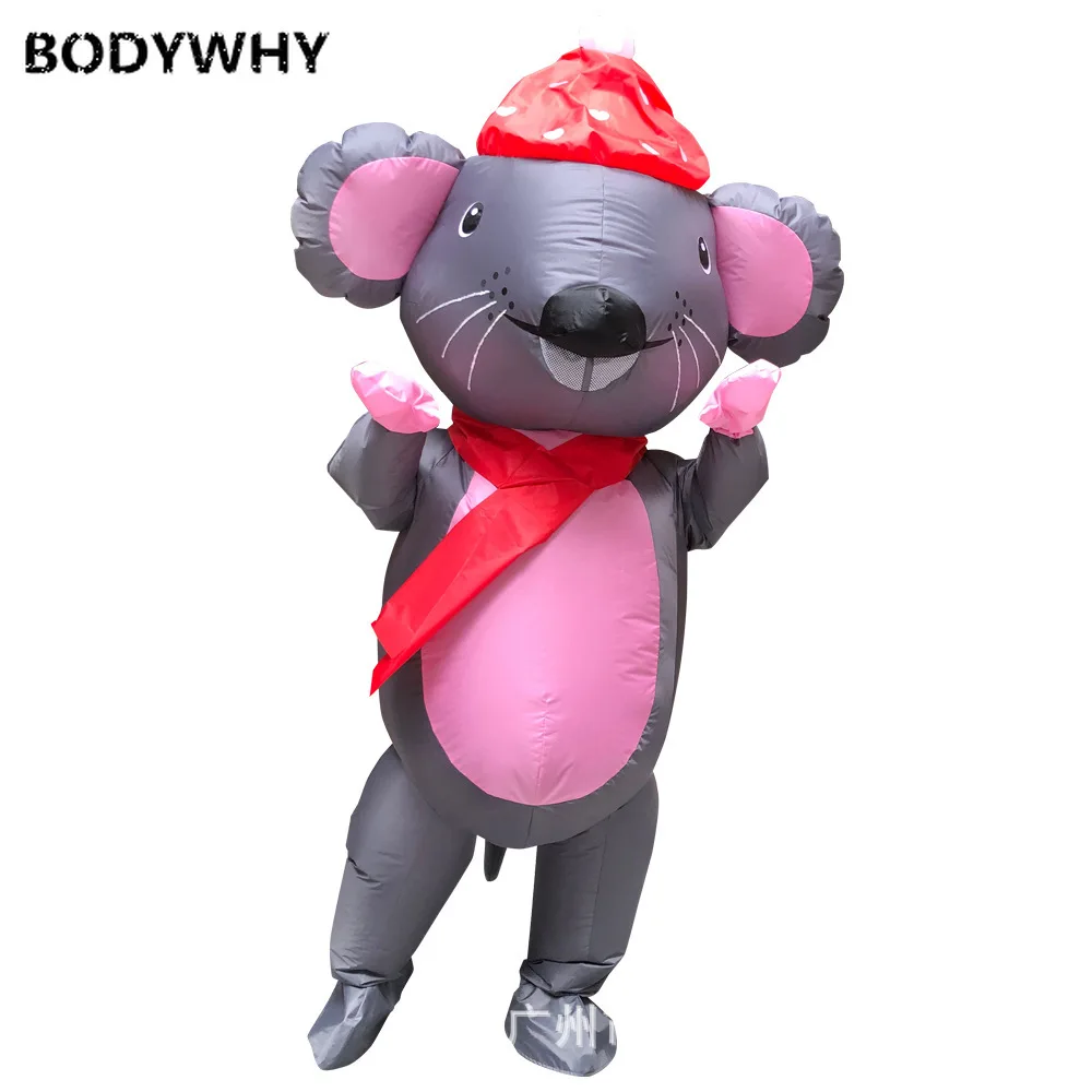 

Inflatable Rat Mascot Costume Adult Cosplay Mouse Suit Year of The Rat Mascot for The Annual Meeting Advertising Props Halloween