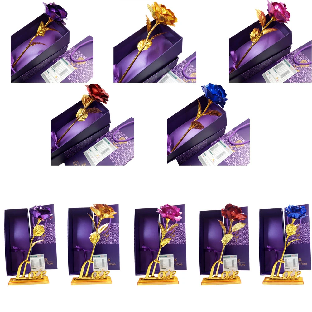 

Foil Everlasting Valentine's Day Crystal Gold Rose Gold Creative 24k Gift The Best Lasts Love Wedding Decor Lover Lighting Rose