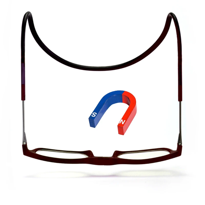 Регулируемые Магнитные очки для чтения на шею мужчин женщин увеличительные