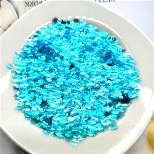 Transparent blue 10g Ультра-тонкая PET блестки 4 мм кролик лазерный блеск 3D блестка для ногтей блестки Eo-Friendly свободные блестки для украшения для ногтей 10 г - Цвет: Transparent blue 10g