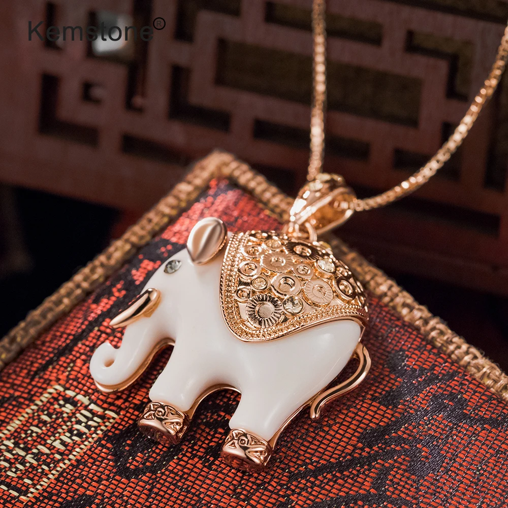 Kemstone Sexy Elephant Necklace &amp Pendants For Women Full Rhinestone Crystal Jewelry Necklaces 15&quot|pendants for women|elephant