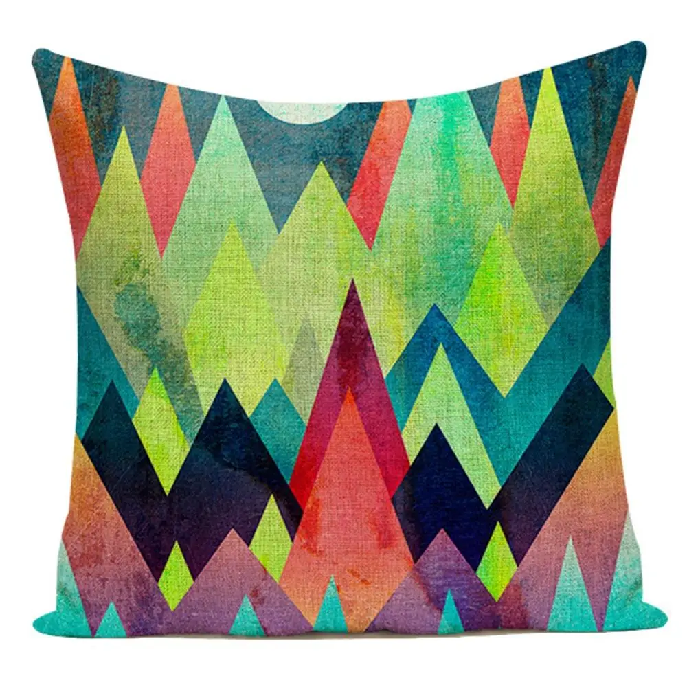 

45x45cm Abstract Geometric Cotton Linen Throw Pillow Case Sofa Cushion Cover Home Decor Living Room Pillowcase