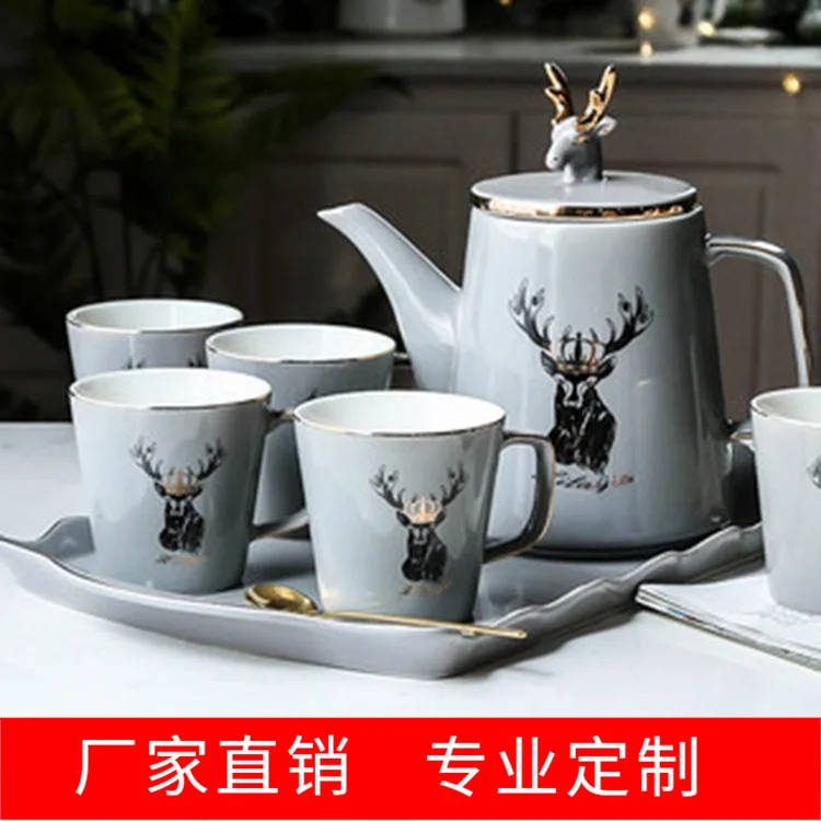 

Small simple European coffee cup afternoon tea cup with ceramic water cup