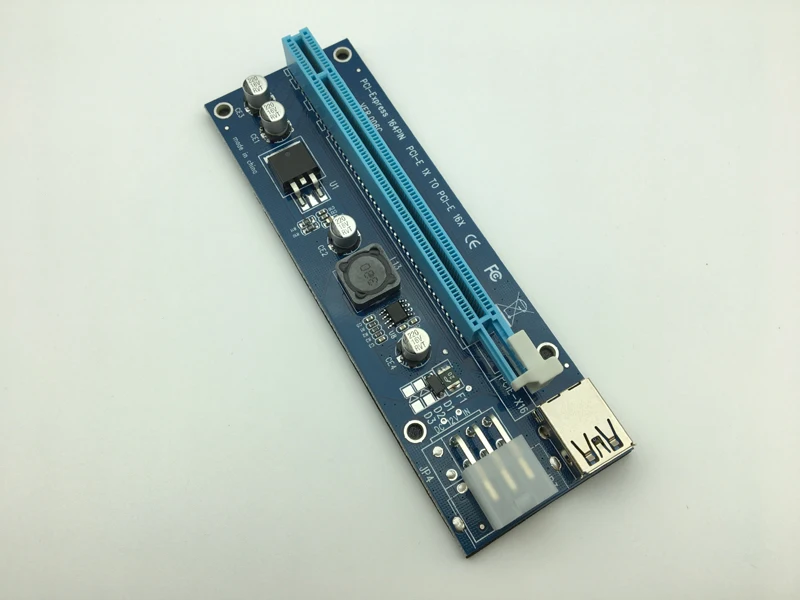 

New PCI-E Express 1x to 16x Powered Extender Riser Adapter Card USB 3.0 Cable 60cm PCIe Riser Card for Bitcoin BTC Miner Mining