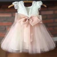 mababy 1 7y summer toddler kid child girl princess dress bow tulle lace party wedding birthday tutu dresses for girls
