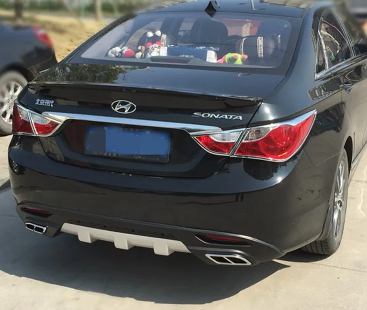 Для Sonata задний спойлер 11-13 ABS бампер диффузор защитные бамперы для 8 средства