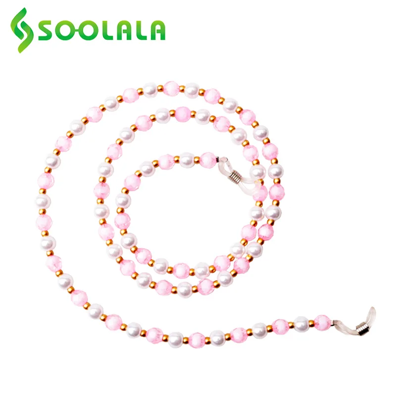 

SOOLALA Acrylic Eyeglasses Sunglasses Chains Beads Cord Holder Masks Chains Anti-Slip Lanyard Neck Straps Eyewear Accessories