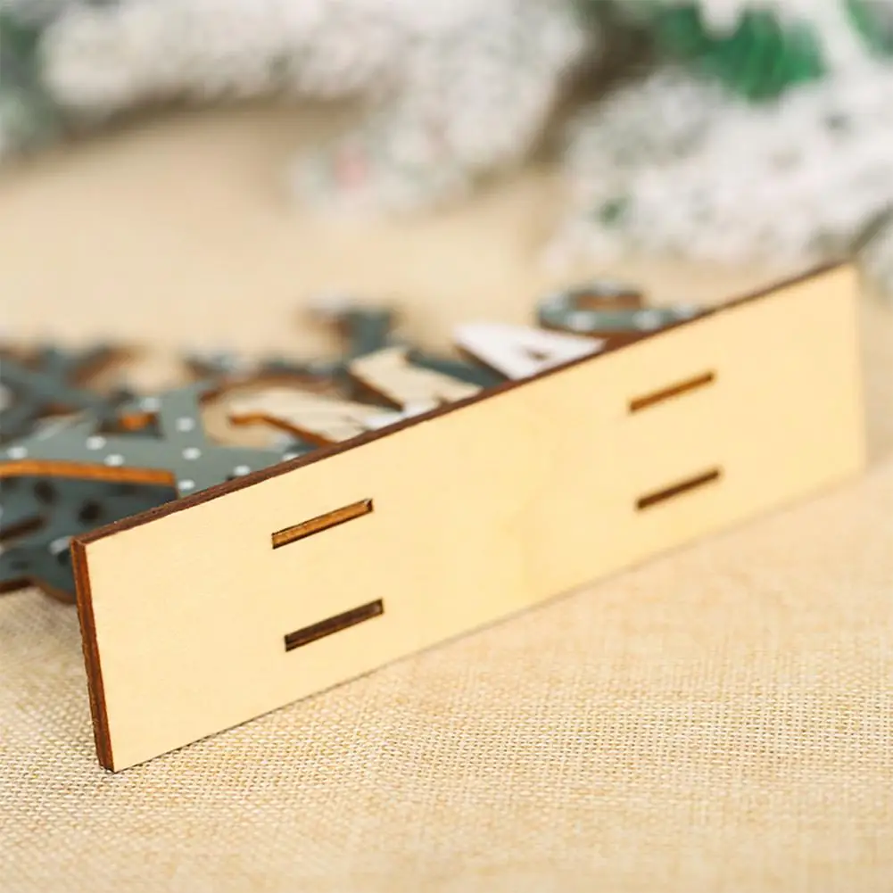 Рождественские украшения дерево лось деревянная роспись вручную искусственный