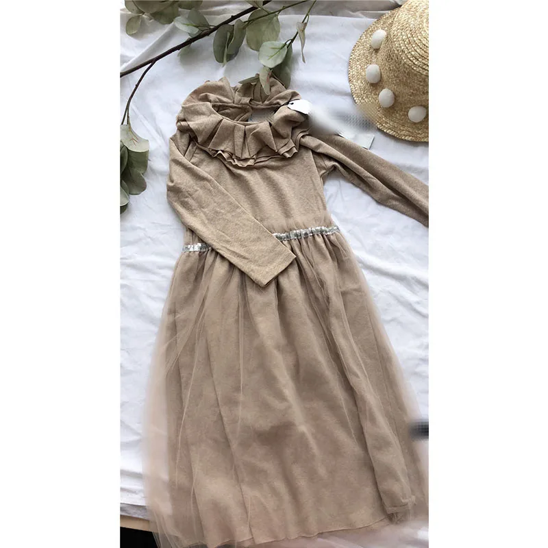 Dress Детское модное Брендовое длинное платье-пачка с черепом для маленьких девочек; Брендовые платья до щиколотки с черепом - Цвет: Dress