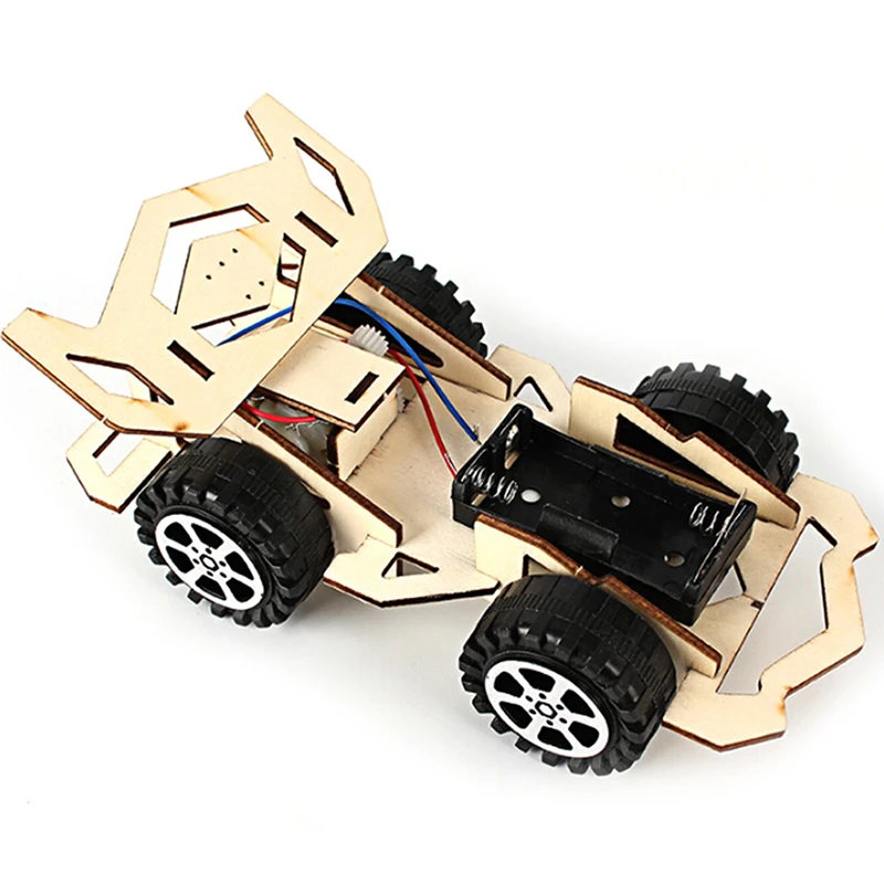 

Wood Assembly Car Toys DIY Gear Drive Mechanical Model Building Kits Assembly Toy Gift Interactive Educational Toy for Children