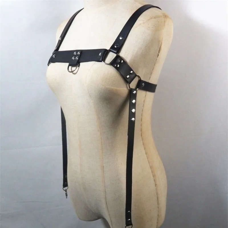 Регулируемый ремень безопасности для тела геев мужские Фетиш кожаные топы ремни
