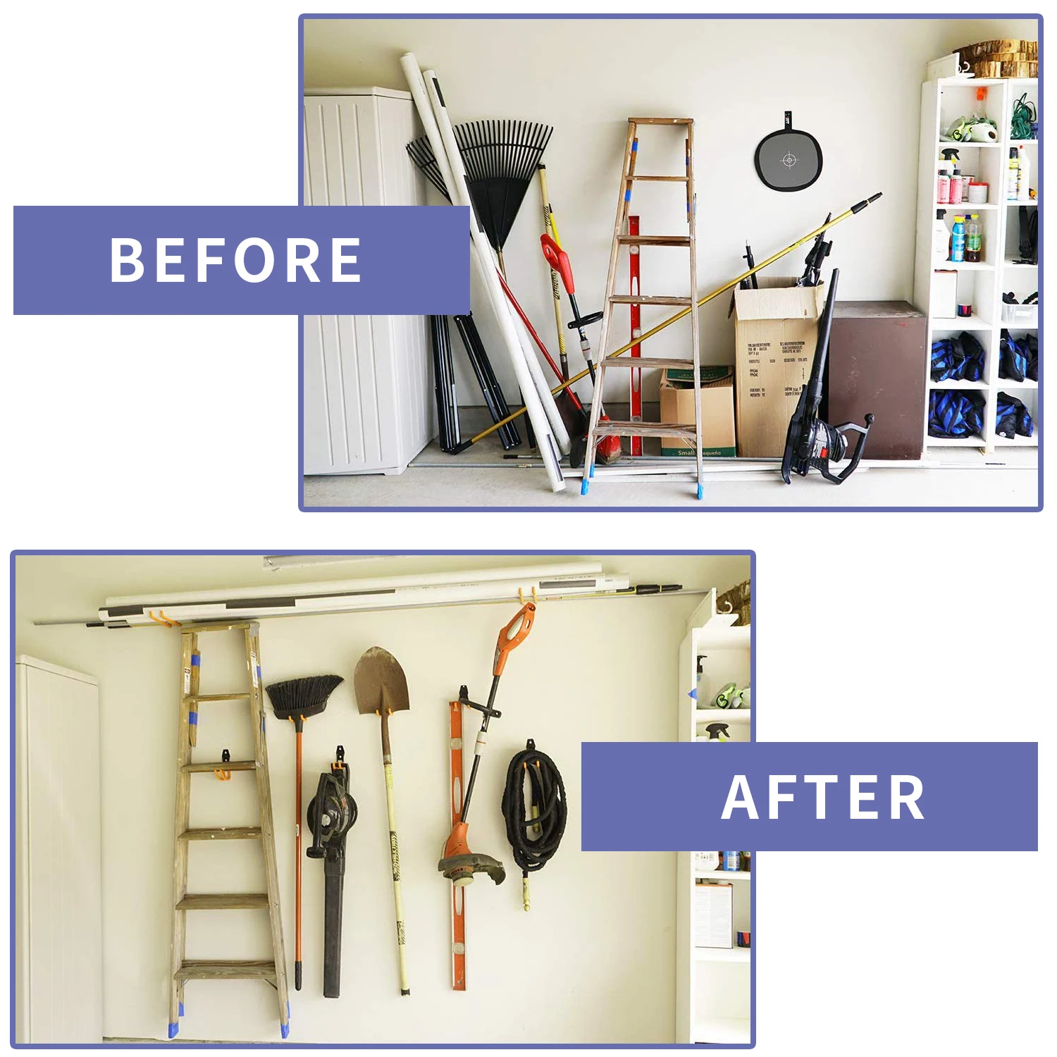 8-Pack сверхмощный Органайзер Крючок Железный гараж для хранения утилита двойные