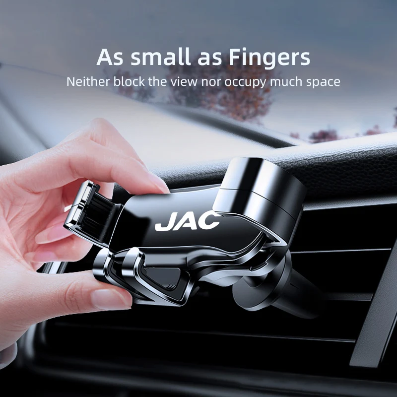 for JAC Refine J3 J2 S5 A5 J5 6 4 Vapour S2T8 Car Mobile Phone Holder gravity Metal Car Air Outlet Mobilephone Stand Car styling images - 6