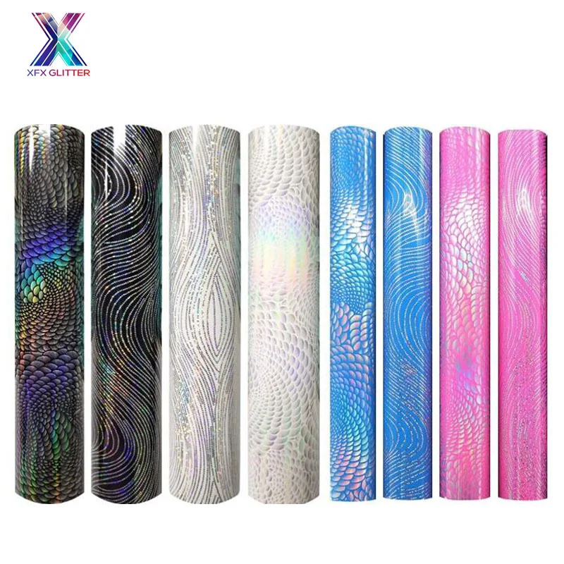 XINFANGXIU Бесплатная доставка 25*100 см наклейки Htv виниловый принт cricut голографический виниловый ПУ теплопередающий виниловый пакет для футболки DIY