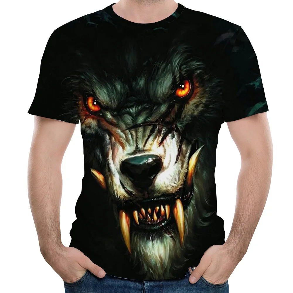 

Summer Casual Tops Wolf Meteor Printed T-Shirt Women Tshirt Anger Shirts 3D T Shirt Hip Hop Tee Animal C Mens Clothing Tops