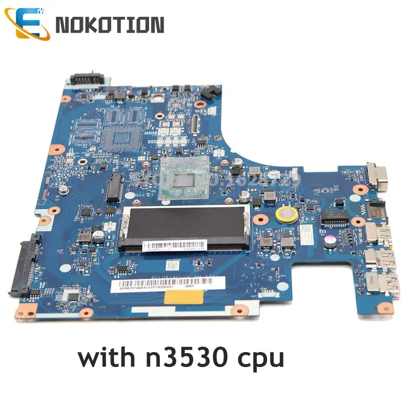 NOKOTION ACLU9/ACLU0 NM-A311 ноутбук материнская плата для Lenovo G50-30 материнская плата с N3530 Процессор полный тест