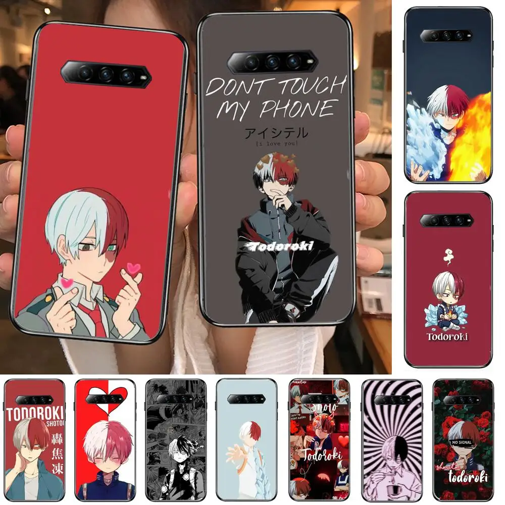 

Boku no My Hero Academia Todoroki Anime Phone Case For xiaomi redmi Black Shark 4 Pro 2 3 3s Cases Helo Black Cover Silicone Ba
