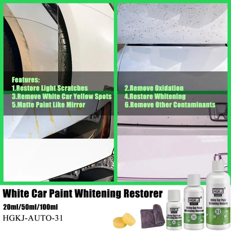 HGKJ-AUTO-31 Car Paint Whitening Restorer Scratch Repair Liquid White Auto Remove Oxidation Clean Agent 20/50ml |
