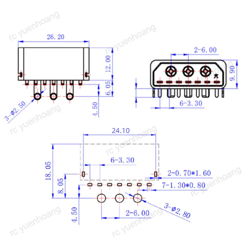 

5PCS Amass Large Current ICM150S17PW-M Power Battery Plug Male Connector DIY Connecting Adapter Parts for RC Aircraft Drone