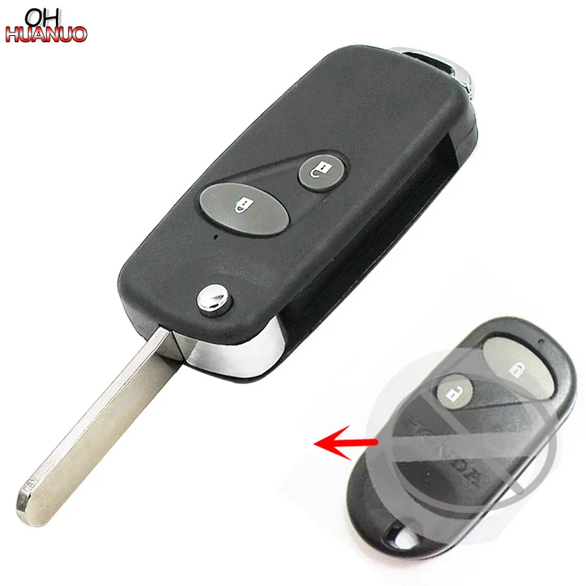 Складной чехол для автомобильного ключа с 2 кнопками и дистанционным управлением