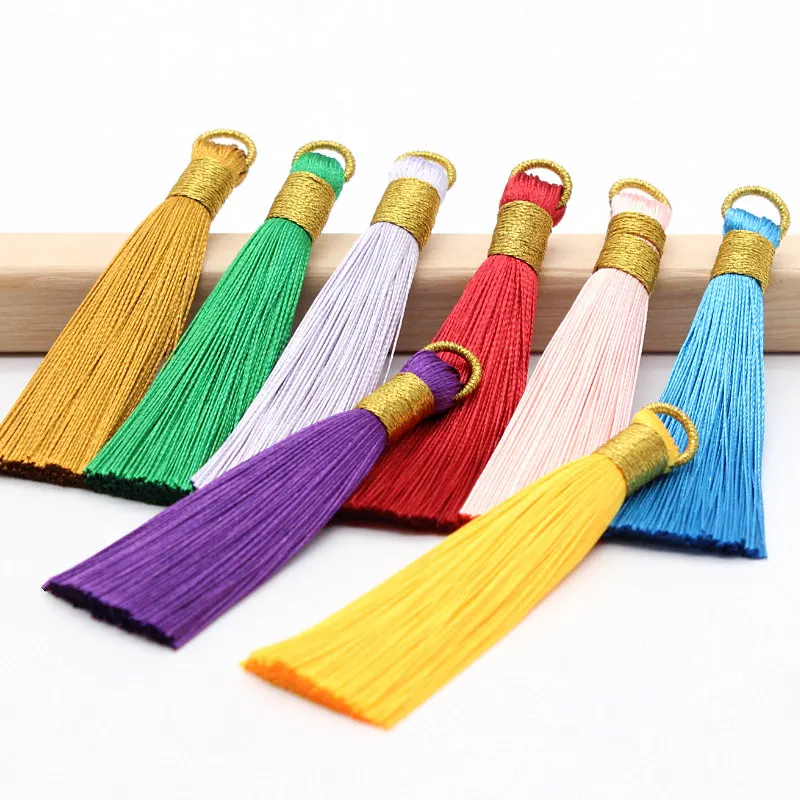 5 шт./упак. 80 мм золотистыми кисточками и затягивающей веревочки украшенные