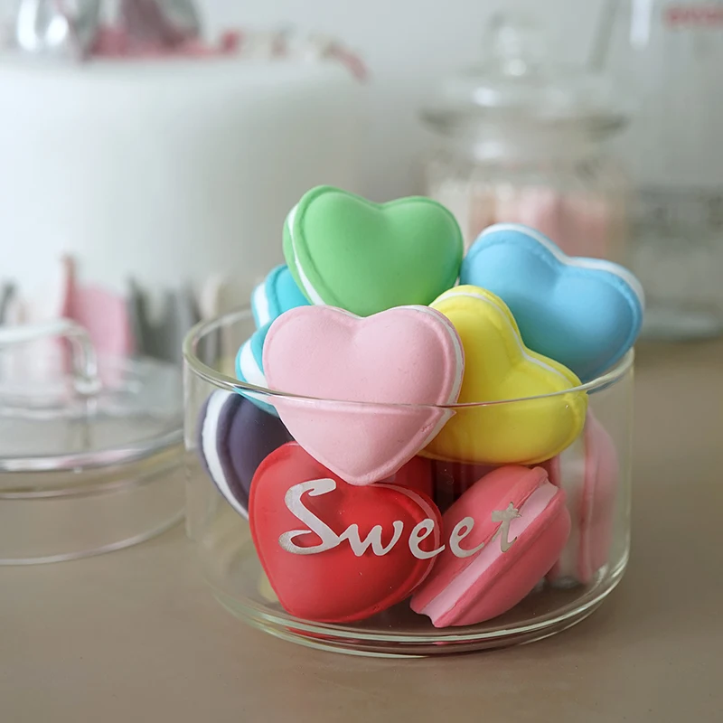 Искусственный макарон в форме сердца SWEETGO десертное украшение имитация еды