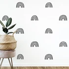 32 шт. скандинавские настенные Стикеры с радугой для детской комнаты, настенные наклейки с радужным небом, виниловый Декор для спальни