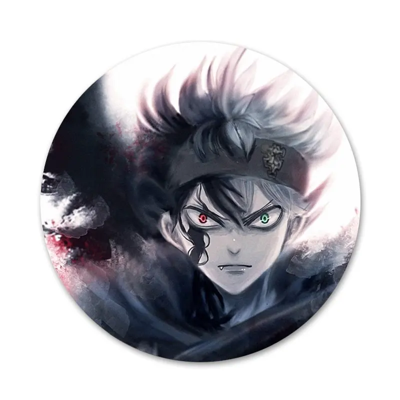 

58mm Anime black clover Icons Pins Badge Decoration Brooches Metal Badges For Backpack Decoration