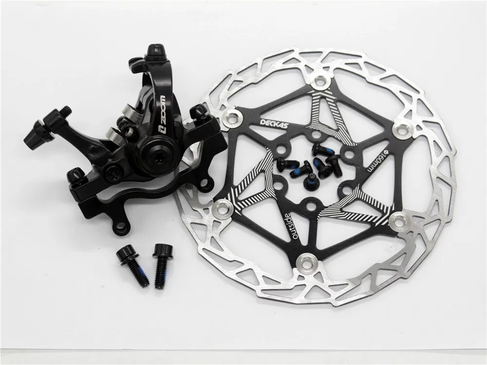 Zoom DB-680 MTB велосипедный тормоз HB680 велосипедные тормоза суппорт с роторами части велосипеда гидравлический поршень двухсторонний тормоз - Цвет: Rear and DECKASBK
