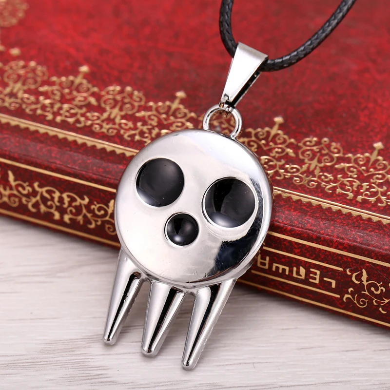 1pcs cool anime soul eater death the kid cosplay costumes ring necklace pendant props action figure toys for kids boy gift free global shipping