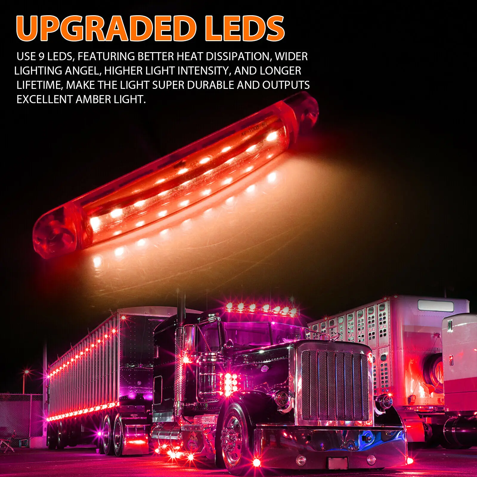 FEEDOPAL 10X 9LED красный боковые габаритные светодиодный индикатор сигнала Хвост