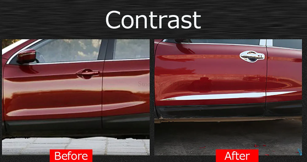 Outer Part Stainless Steel Side Door Body Moulding Trim Strip Liner Protector Cover 4Pcs For Nissan Qashqai 20162017 2018 2019 | Автомобили