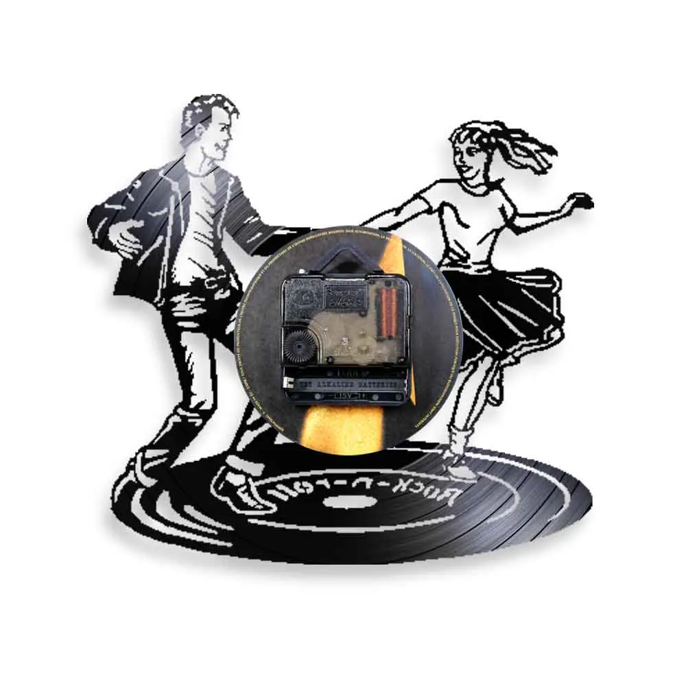 Виниловые настенные часы для диско танцев винтажные в рок н Роле современные