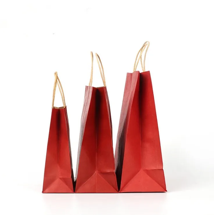 10 Pcs/lot Gift Bags With Handles Multi-function High-end Black Paper 6 Size Recyclable Environmental Protection Bag | Дом и сад