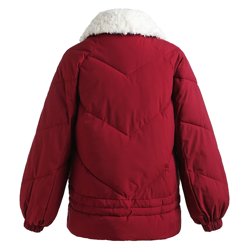 2021 Winter Women Thickened Lamb Velvet Fur One Short Coat Parkas Patchwork Fleece Thick Motorcycle Jacket Warm Padded OverCoat