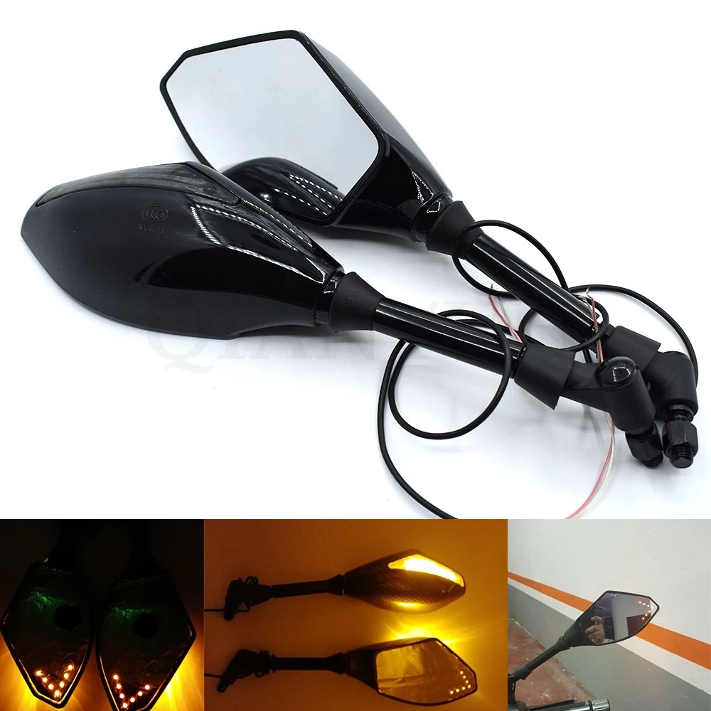 Углеродное волокно 10 мм мотоциклетный светодиодный светильник сигнала поворота