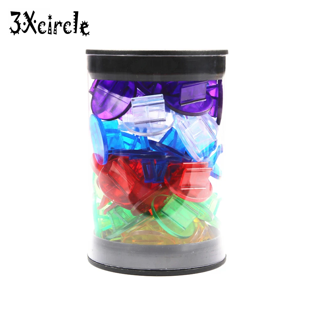 50 шт./трубка прозрачные пластиковые подставки для карт игр Радужный цвет