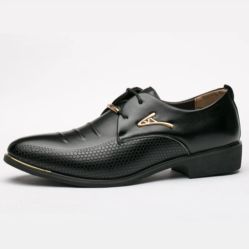

Whoholl Fashion Business Dress Men Shoes New Classic Leather Men'S Suits Shoes Fashion Slip On Dress Shoe Men Oxfords Size 38-48