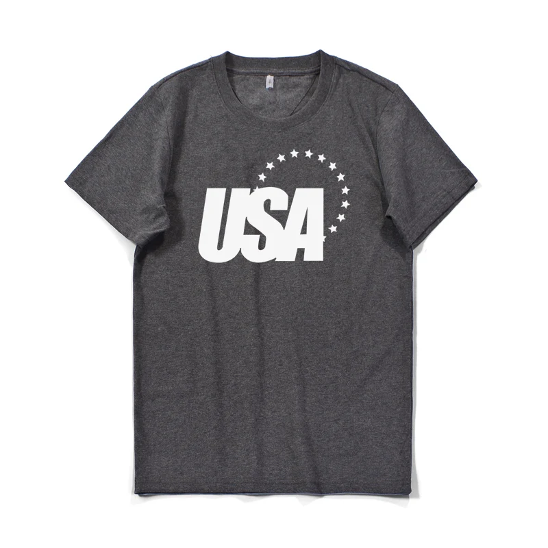 Футболка мужская хлопковая с коротким рукавом и круглым вырезом|Мужские