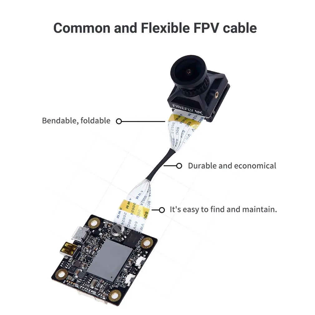 Для Hawkeye Firefly 4K Сплит HD Запись DVR 8 см/15 см FPV камера FPC кабель провод радиоуправляемая беспилотная камера аксессуары Новинка
