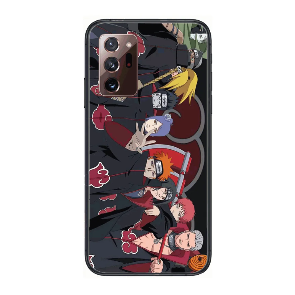 

HD AKATSUKI Itachi Phone Case cover hull For SamSung note20 10 9 8 4 pro plus black prime soft bumper Transparent