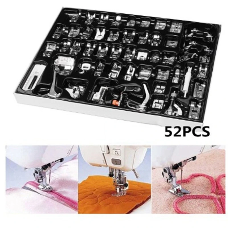 

52-Piece Sewing Machine Presser Foot Tool Kit for Brother Shengjia estic