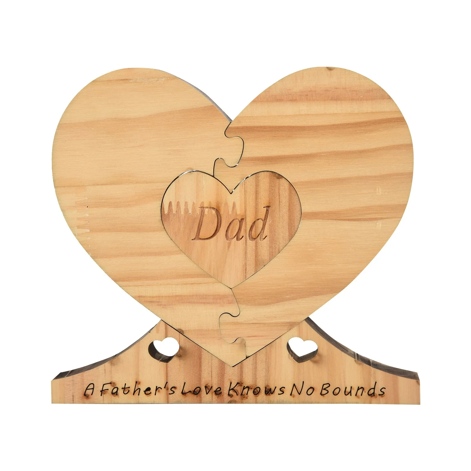Для Father's Day Значимые Подарки 1 шт. творческий в форме сердца деревянные фигурки