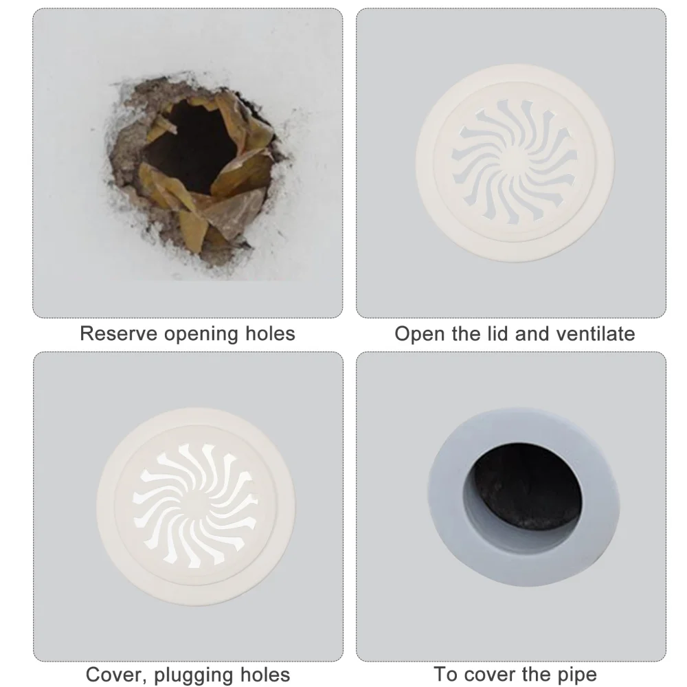 

2pcs Air Conditioner Hole Plugs Wall Hole Covers Round Wall Hole Plugs