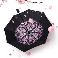 quality folding umbrella for women travel anti uv windproof rain flower modish female sun girl parasol pocket umbrellas