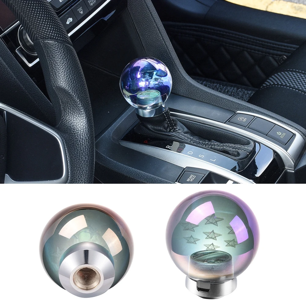 

LED Light Shift Gragon &Ball Knob Stick Glass Crystal Star Inside Gear Shifter Knobs for Manual Automatic Car Stick Lever Head
