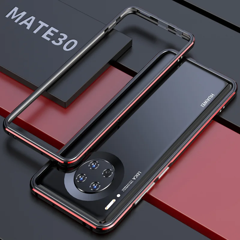 

Applicable To Huawei Mate30 Aurora Two-Color Metal Single Frame Phone Case Lanyard Lock Screw Drop-Resistant Protective Cover