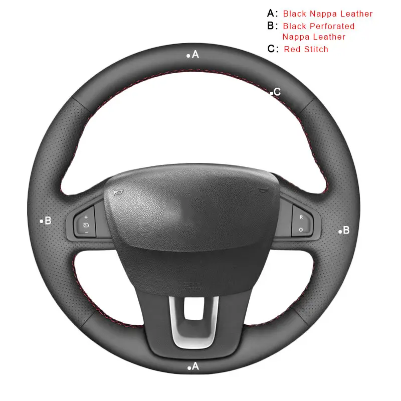Top Layer Leather Автомобильная оплетка на крышке рулевого колеса для Renault Laguna 2008- широта 2010- Renault samsung SM5 2009- авточехлы - Название цвета: Top Layer Leather