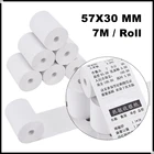 Термобумага для этикеток, 12 цветов, для мобильных Bluetooth кассовых аппаратов, POS-принтер, 57*30 мм, аксессуары для мини-принтера