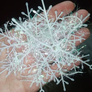 30 шт., рождественские Белые снежинки, наклейки на окно, рождественская елка, Рождественское украшение для дома, искусственная Снежинка, новый год 2021